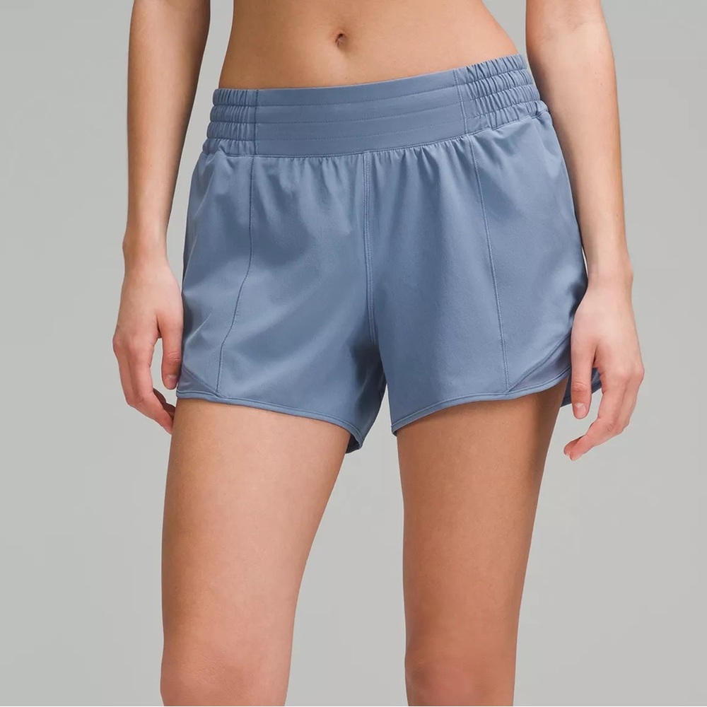 NWT Lululemon Hotty Hot HR Short 4" Oasis Blue